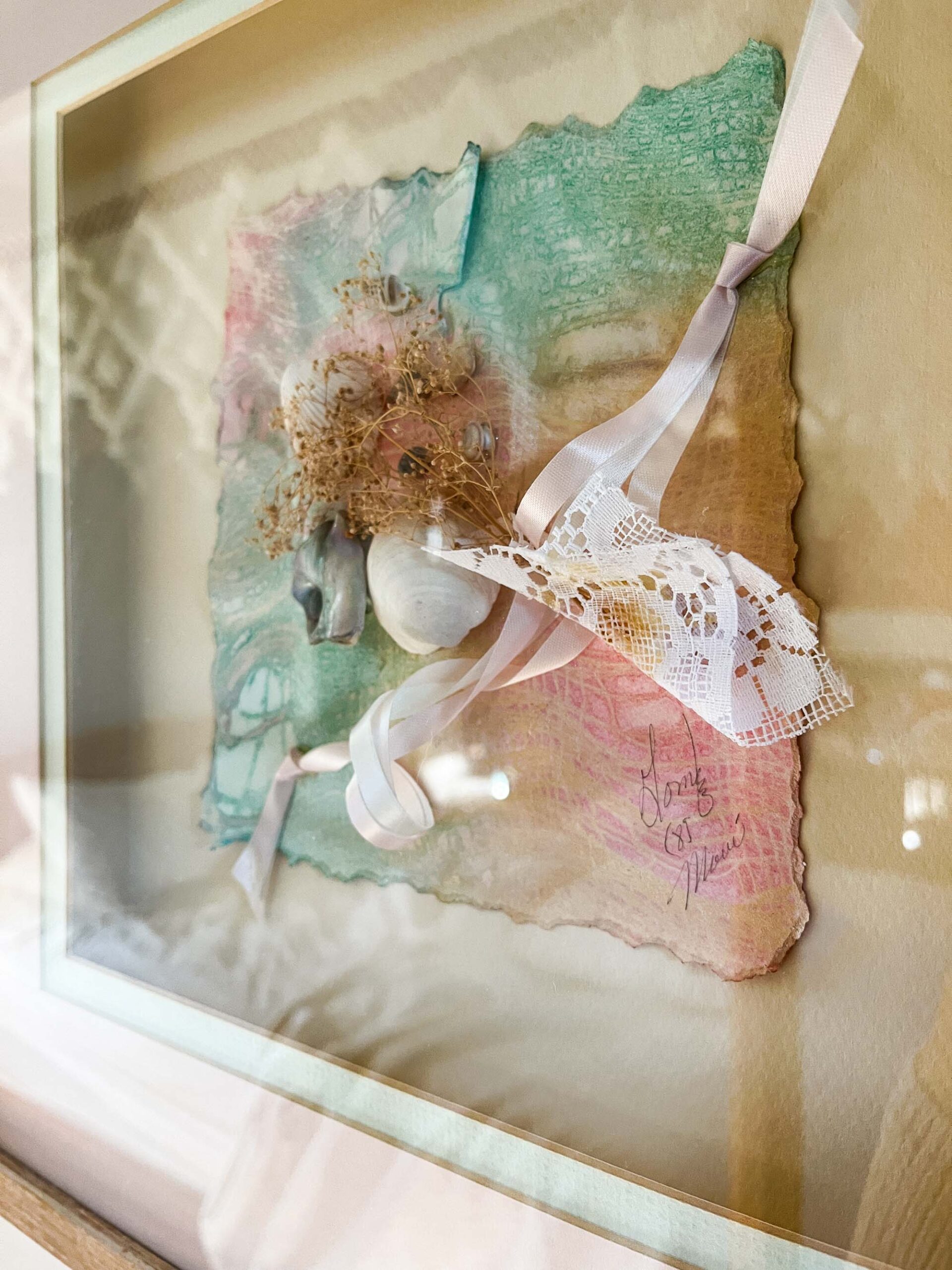 "Maui" Collage Wall Art by Gomez at Bath Street Inn Santa Barbara | Photography by Carla Gabriel Garcia