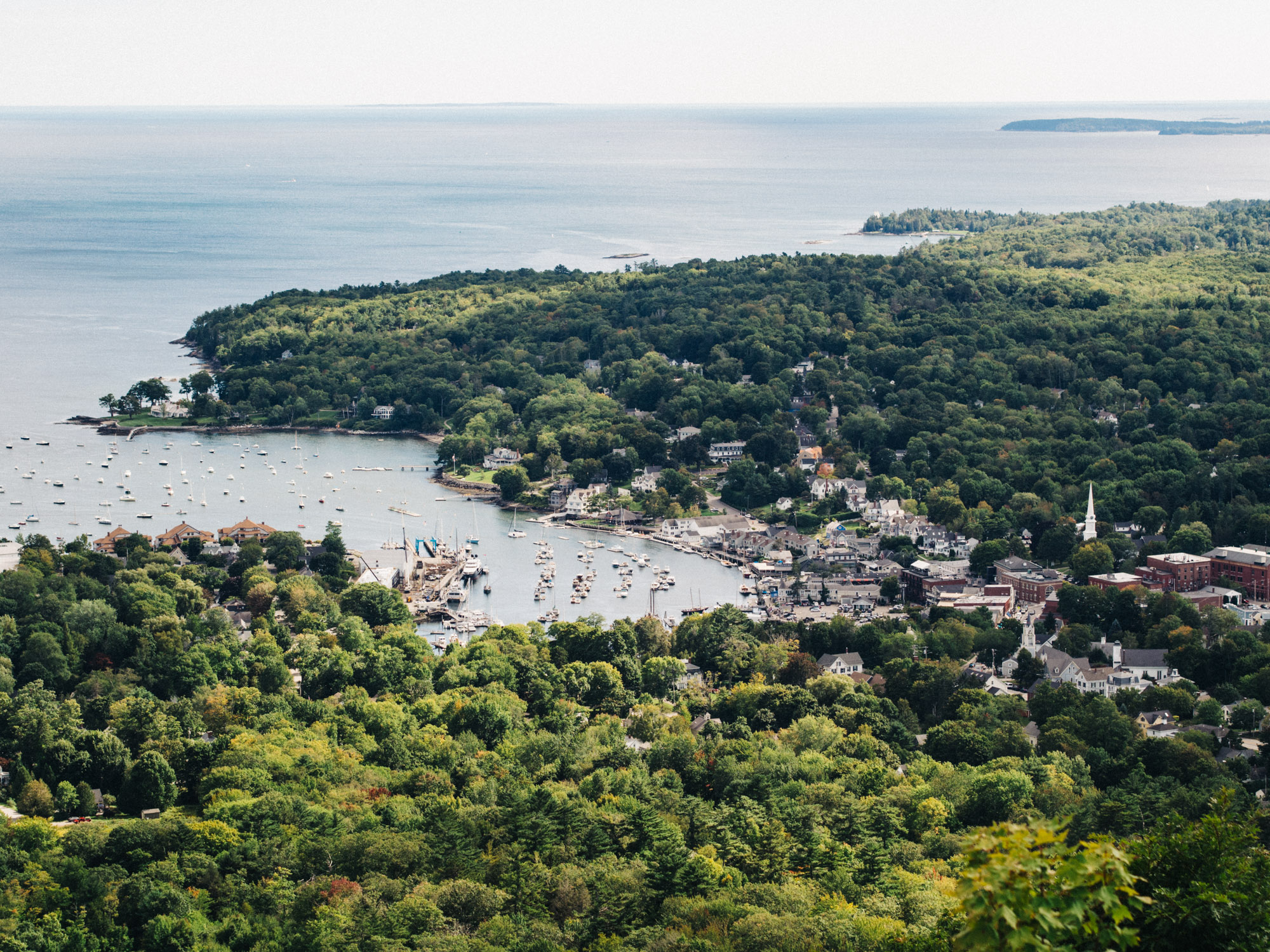 View of Camden Harbor from Mount Battie | Photography by Carla Gabriel Garcia