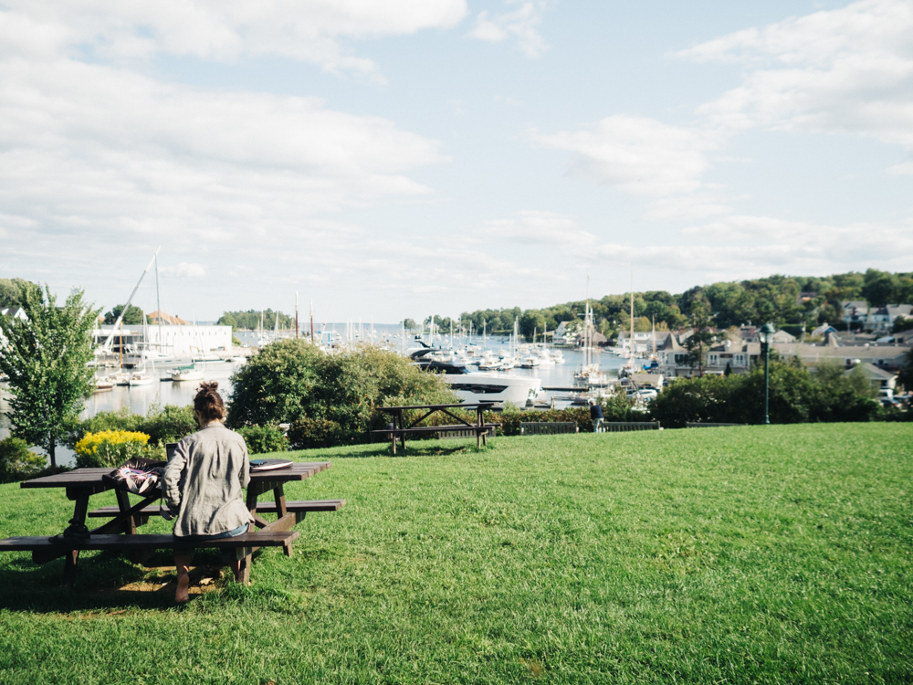 picnic tables | Camden Harbor Park, Maine | Photography by Carla Gabriel Garcia