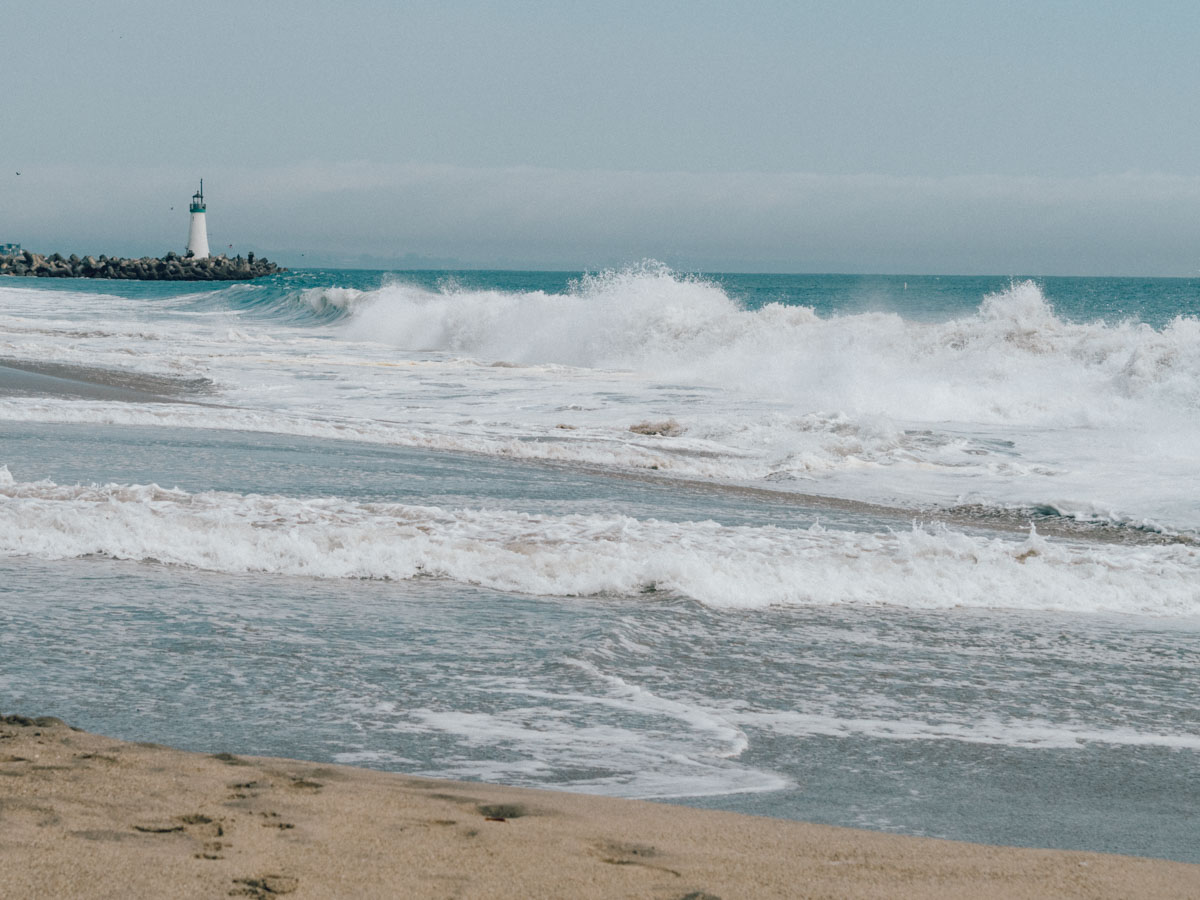 Lighthouse and Waves | Seabright Beach | Santa Cruz, California | Carla Gabriel Garcia