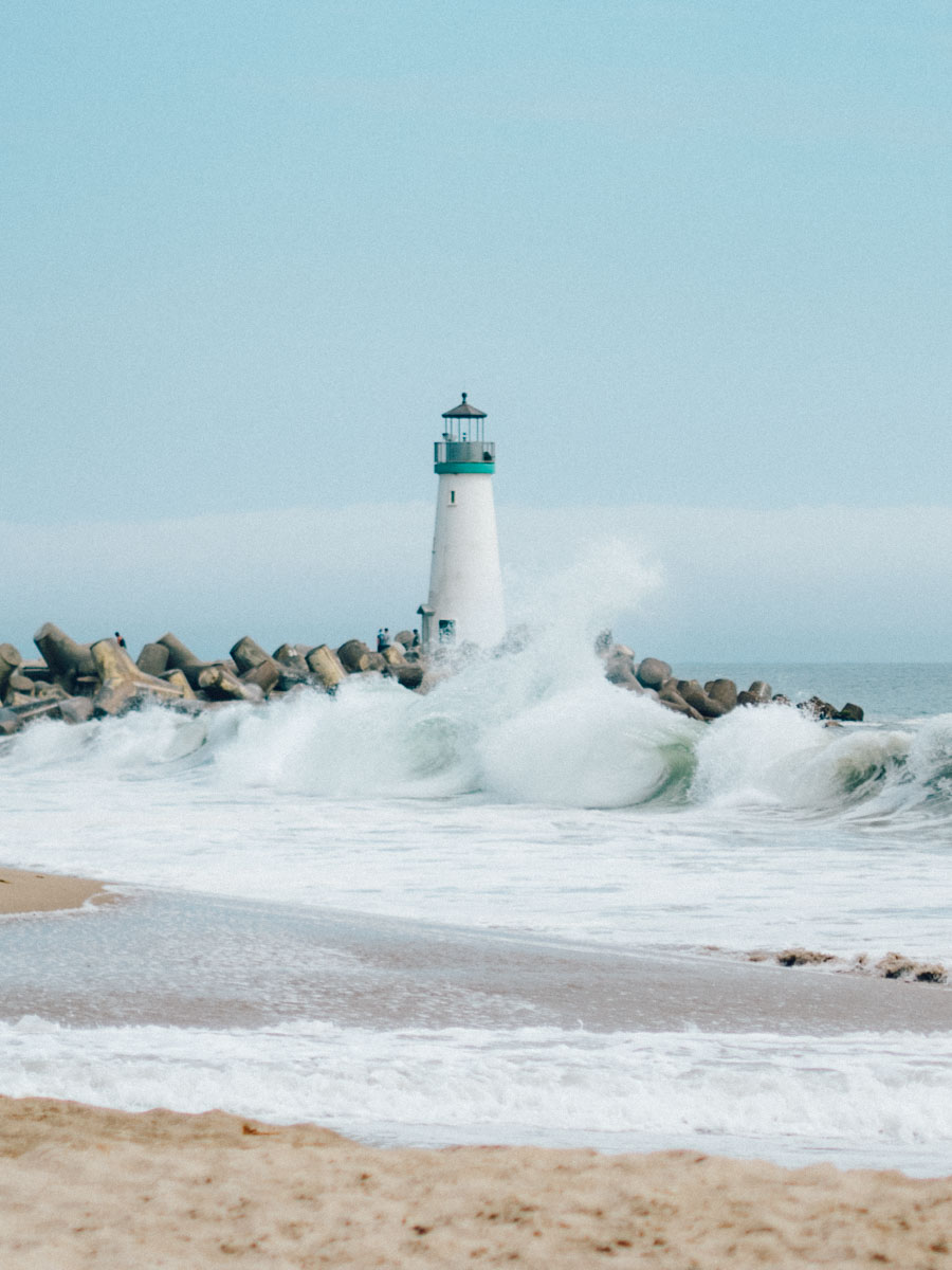 Lighthouse Waves Crashing | Seabright Beach, Santa Cruz, California | Carla Gabriel Garcia