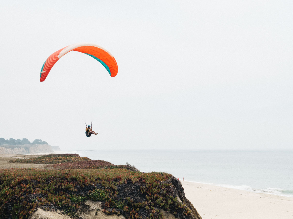 Paraglider at Francis Beach | Half Moon Bay, California | Carla Gabriel Garcia