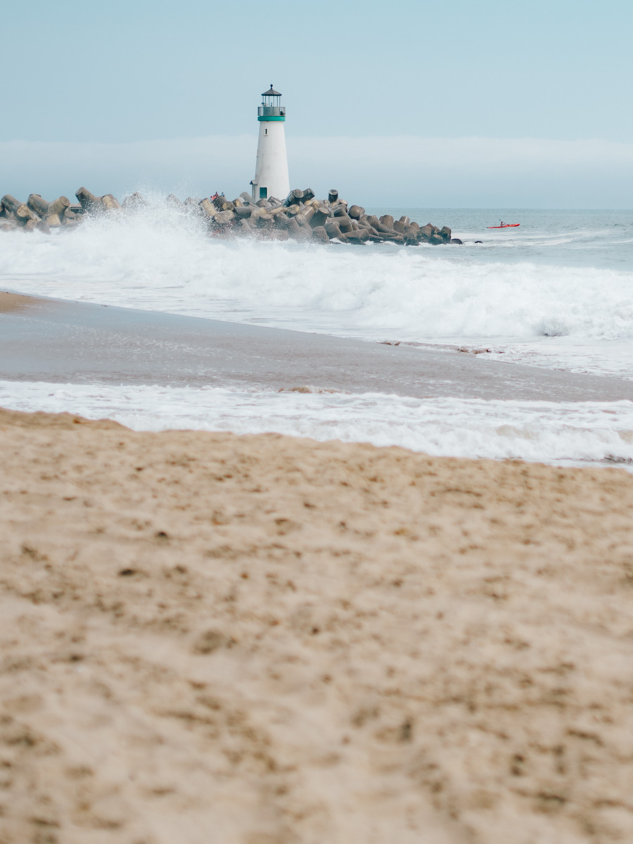 Sand, Waves, Lighthouse | Seabright Beach | Santa Cruz, California | Carla Gabriel Garcia
