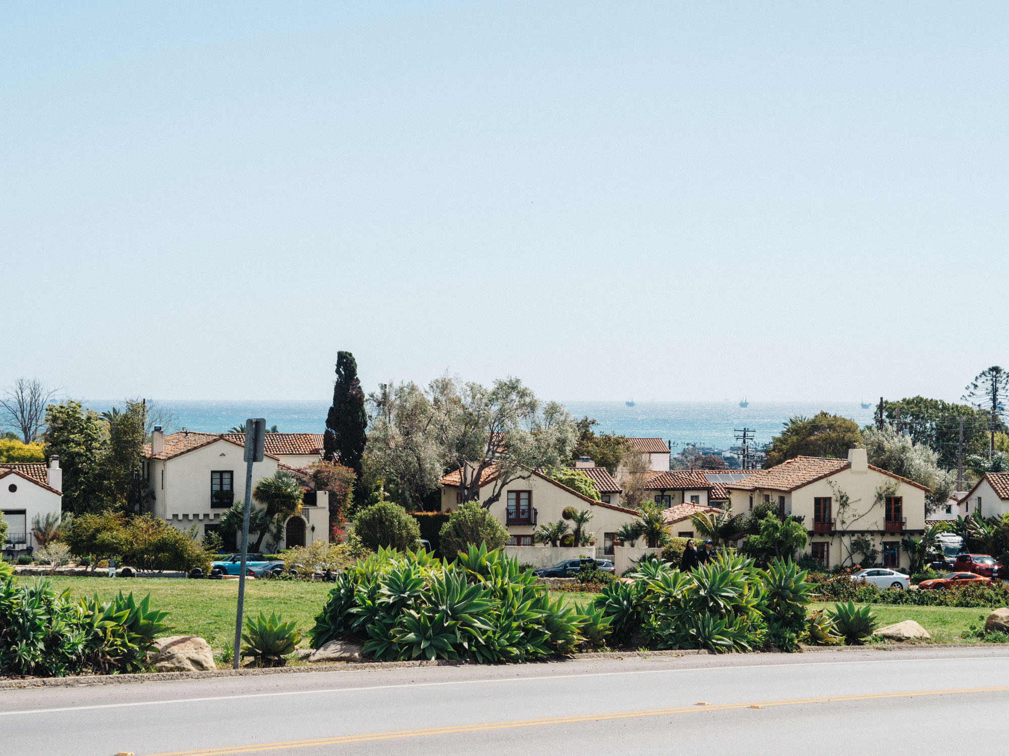 View of the ocean from Old Mission Santa Barbara | Photography by Carla Gabriel Garcia